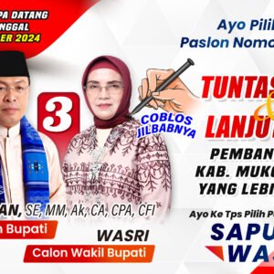 Sapuan-Wasri Raih Nomor Urut 3 dalam Pilkada Mukomuko 2024