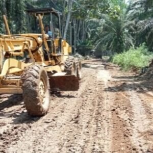 PT. Daria Darma Pratama Lakukan Perbaikan Jalan di Desa Sibak