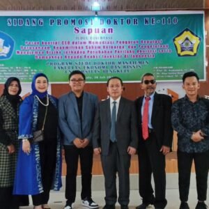 Mantan Bupati Mukomuko H. Sapuan Raih Gelar Doktor Cum Laude dari Universitas Bengkulu