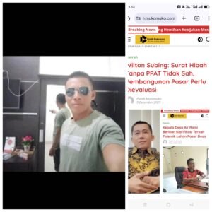 Sengketa Lahan Pasar: Warga Air Rami Minta Advokat Wilton Subing Hormati Fakta Proses Hibah