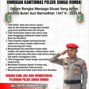 Polsek Sungai Rumbai Keluarkan Imbauan Kamtibmas Selama Ramadhan 1447 H